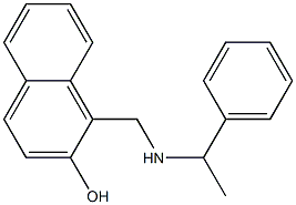 1-{[(1-phenylethyl)amino]methyl}naphthalen-2-ol Struktur