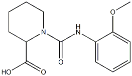 1-{[(2-methoxyphenyl)amino]carbonyl}piperidine-2-carboxylic acid 化学構造式