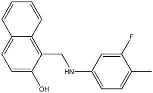 1-{[(3-fluoro-4-methylphenyl)amino]methyl}naphthalen-2-ol Structure