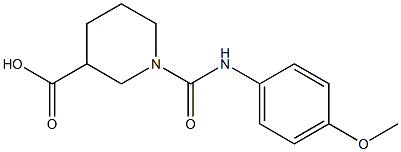 1-{[(4-methoxyphenyl)amino]carbonyl}piperidine-3-carboxylic acid 结构式