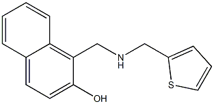 1-{[(thiophen-2-ylmethyl)amino]methyl}naphthalen-2-ol,,结构式