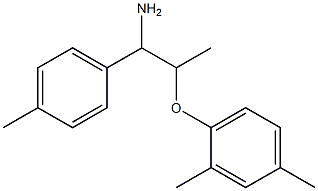 1-{[1-amino-1-(4-methylphenyl)propan-2-yl]oxy}-2,4-dimethylbenzene Struktur