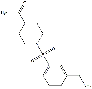 1-{[3-(aminomethyl)phenyl]sulfonyl}piperidine-4-carboxamide Structure