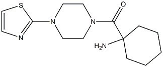 1-{[4-(1,3-thiazol-2-yl)piperazin-1-yl]carbonyl}cyclohexanamine,,结构式