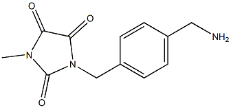 1-{[4-(aminomethyl)phenyl]methyl}-3-methylimidazolidine-2,4,5-trione Struktur