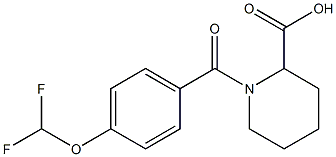 1-{[4-(difluoromethoxy)phenyl]carbonyl}piperidine-2-carboxylic acid|