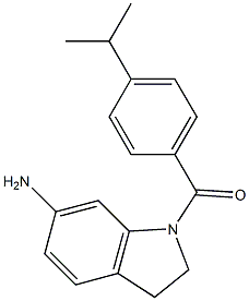 1-{[4-(propan-2-yl)phenyl]carbonyl}-2,3-dihydro-1H-indol-6-amine,,结构式