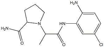 1-{1-[(2-amino-5-chlorophenyl)carbamoyl]ethyl}pyrrolidine-2-carboxamide 化学構造式