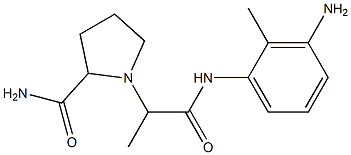 1-{1-[(3-amino-2-methylphenyl)carbamoyl]ethyl}pyrrolidine-2-carboxamide 结构式