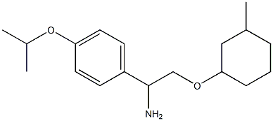 1-{1-amino-2-[(3-methylcyclohexyl)oxy]ethyl}-4-(propan-2-yloxy)benzene Struktur