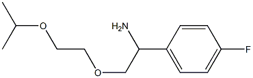 1-{1-amino-2-[2-(propan-2-yloxy)ethoxy]ethyl}-4-fluorobenzene 化学構造式