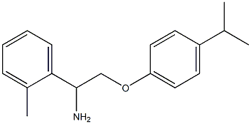 1-{1-amino-2-[4-(propan-2-yl)phenoxy]ethyl}-2-methylbenzene 化学構造式