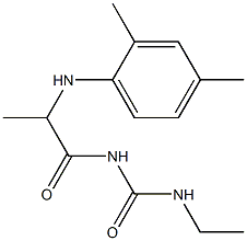 1-{2-[(2,4-dimethylphenyl)amino]propanoyl}-3-ethylurea,,结构式