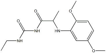 1-{2-[(2,5-dimethoxyphenyl)amino]propanoyl}-3-ethylurea Structure