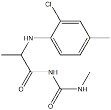 1-{2-[(2-chloro-4-methylphenyl)amino]propanoyl}-3-methylurea Structure