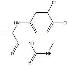 1-{2-[(3,4-dichlorophenyl)amino]propanoyl}-3-methylurea Struktur