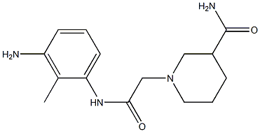 1-{2-[(3-amino-2-methylphenyl)amino]-2-oxoethyl}piperidine-3-carboxamide Structure