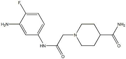 1-{2-[(3-amino-4-fluorophenyl)amino]-2-oxoethyl}piperidine-4-carboxamide Structure