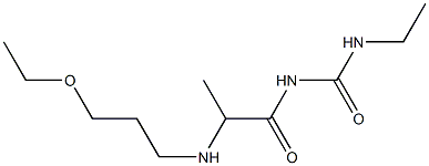 1-{2-[(3-ethoxypropyl)amino]propanoyl}-3-ethylurea Struktur