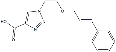 1-{2-[(3-phenylprop-2-en-1-yl)oxy]ethyl}-1H-1,2,3-triazole-4-carboxylic acid Struktur