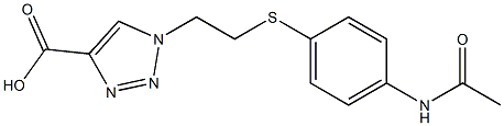 1-{2-[(4-acetamidophenyl)sulfanyl]ethyl}-1H-1,2,3-triazole-4-carboxylic acid|