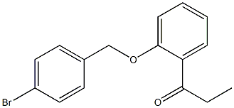 1-{2-[(4-bromophenyl)methoxy]phenyl}propan-1-one Structure