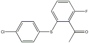 1-{2-[(4-chlorophenyl)sulfanyl]-6-fluorophenyl}ethan-1-one 化学構造式