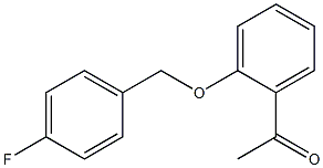1-{2-[(4-fluorophenyl)methoxy]phenyl}ethan-1-one,,结构式