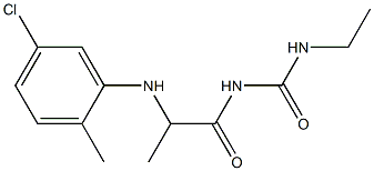 1-{2-[(5-chloro-2-methylphenyl)amino]propanoyl}-3-ethylurea,,结构式