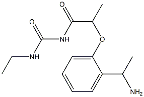 1-{2-[2-(1-aminoethyl)phenoxy]propanoyl}-3-ethylurea 结构式