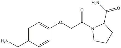 1-{2-[4-(aminomethyl)phenoxy]acetyl}pyrrolidine-2-carboxamide 化学構造式