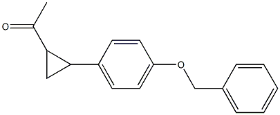 1-{2-[4-(benzyloxy)phenyl]cyclopropyl}ethan-1-one,,结构式