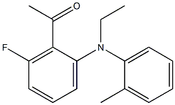1-{2-[ethyl(2-methylphenyl)amino]-6-fluorophenyl}ethan-1-one Struktur