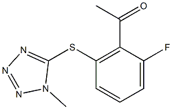 1-{2-fluoro-6-[(1-methyl-1H-1,2,3,4-tetrazol-5-yl)sulfanyl]phenyl}ethan-1-one Struktur