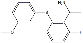 1-{2-fluoro-6-[(3-methoxyphenyl)sulfanyl]phenyl}ethan-1-amine,,结构式