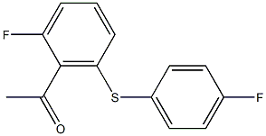 1-{2-fluoro-6-[(4-fluorophenyl)sulfanyl]phenyl}ethan-1-one Struktur