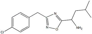 1-{3-[(4-chlorophenyl)methyl]-1,2,4-oxadiazol-5-yl}-3-methylbutan-1-amine|