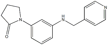 1-{3-[(pyridin-4-ylmethyl)amino]phenyl}pyrrolidin-2-one 化学構造式