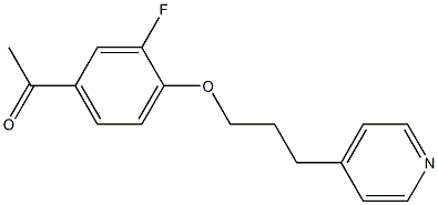 1-{3-fluoro-4-[3-(pyridin-4-yl)propoxy]phenyl}ethan-1-one,,结构式