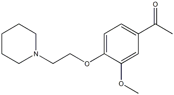 1-{3-methoxy-4-[2-(piperidin-1-yl)ethoxy]phenyl}ethan-1-one,,结构式