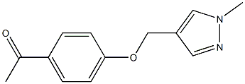 1-{4-[(1-methyl-1H-pyrazol-4-yl)methoxy]phenyl}ethan-1-one Struktur