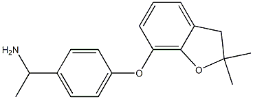 1-{4-[(2,2-dimethyl-2,3-dihydro-1-benzofuran-7-yl)oxy]phenyl}ethan-1-amine Structure