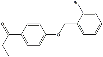 1-{4-[(2-bromophenyl)methoxy]phenyl}propan-1-one Struktur