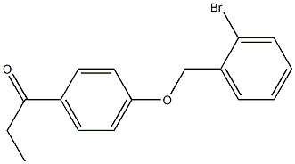 1-{4-[(2-bromophenyl)methoxy]phenyl}propan-1-one 结构式