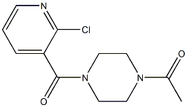 1-{4-[(2-chloropyridin-3-yl)carbonyl]piperazin-1-yl}ethan-1-one Structure