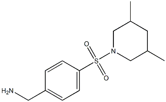 1-{4-[(3,5-dimethylpiperidin-1-yl)sulfonyl]phenyl}methanamine 化学構造式