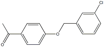 1-{4-[(3-chlorophenyl)methoxy]phenyl}ethan-1-one 化学構造式