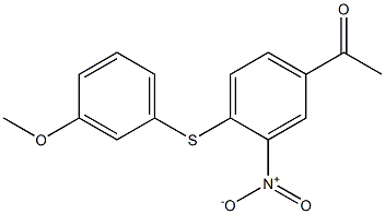 1-{4-[(3-methoxyphenyl)sulfanyl]-3-nitrophenyl}ethan-1-one Structure