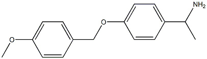 1-{4-[(4-methoxyphenyl)methoxy]phenyl}ethan-1-amine 结构式