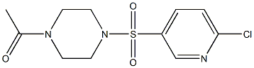 1-{4-[(6-chloropyridine-3-)sulfonyl]piperazin-1-yl}ethan-1-one,,结构式